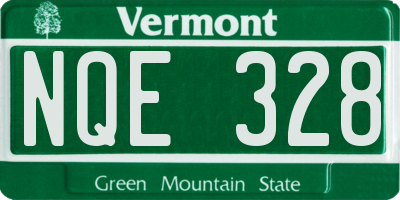 VT license plate NQE328