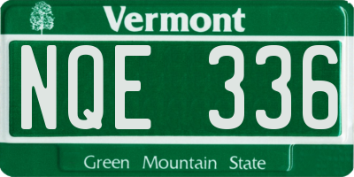 VT license plate NQE336