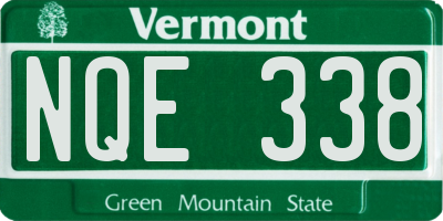 VT license plate NQE338