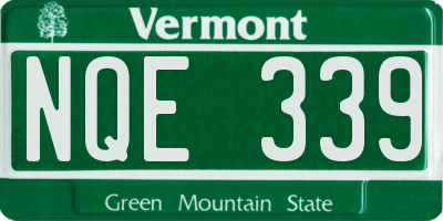 VT license plate NQE339