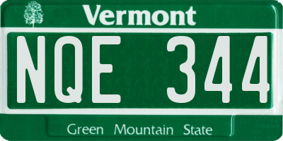 VT license plate NQE344