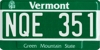 VT license plate NQE351