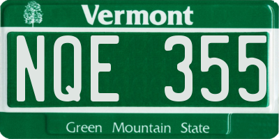 VT license plate NQE355