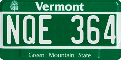 VT license plate NQE364