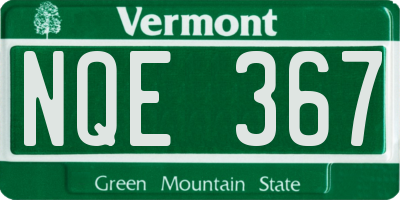 VT license plate NQE367