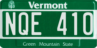 VT license plate NQE410