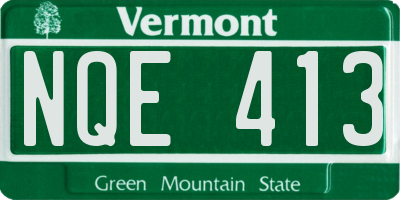 VT license plate NQE413