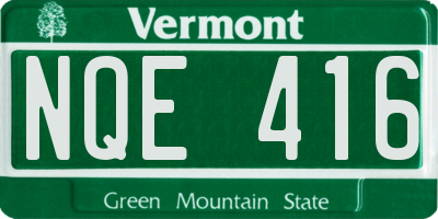 VT license plate NQE416