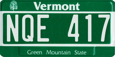VT license plate NQE417