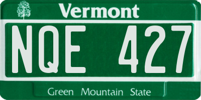 VT license plate NQE427