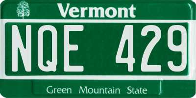 VT license plate NQE429