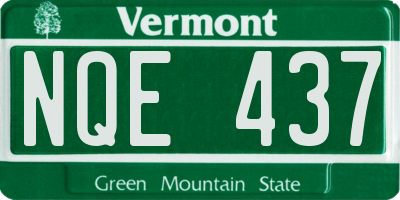 VT license plate NQE437