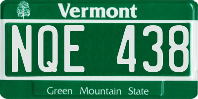 VT license plate NQE438
