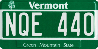 VT license plate NQE440