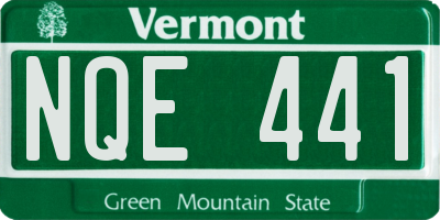 VT license plate NQE441