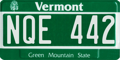 VT license plate NQE442