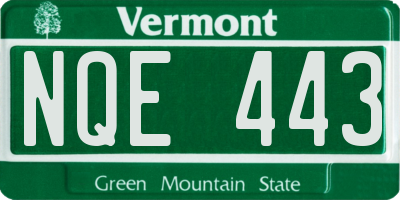 VT license plate NQE443