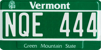 VT license plate NQE444