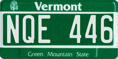 VT license plate NQE446