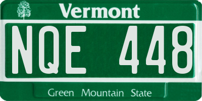 VT license plate NQE448