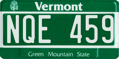 VT license plate NQE459