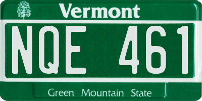 VT license plate NQE461