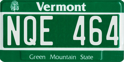 VT license plate NQE464