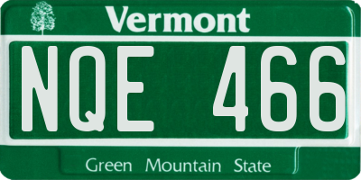 VT license plate NQE466