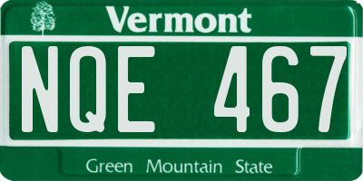 VT license plate NQE467