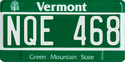 VT license plate NQE468