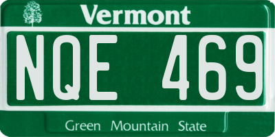 VT license plate NQE469