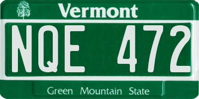 VT license plate NQE472