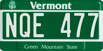VT license plate NQE477