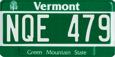VT license plate NQE479