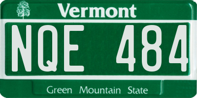 VT license plate NQE484
