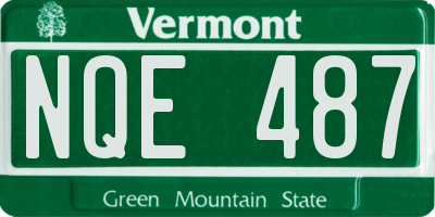 VT license plate NQE487