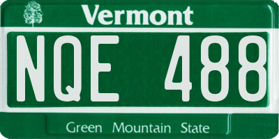 VT license plate NQE488