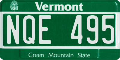 VT license plate NQE495