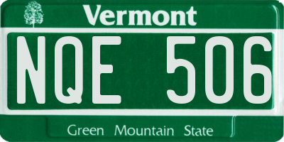 VT license plate NQE506