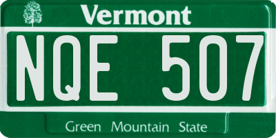 VT license plate NQE507