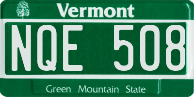 VT license plate NQE508