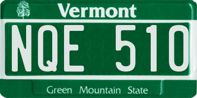 VT license plate NQE510