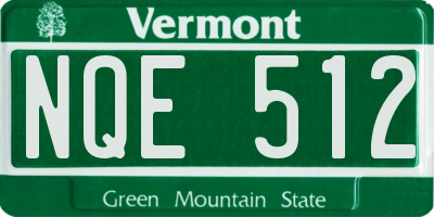 VT license plate NQE512