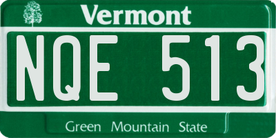 VT license plate NQE513