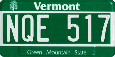 VT license plate NQE517