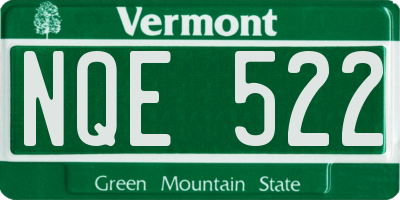 VT license plate NQE522