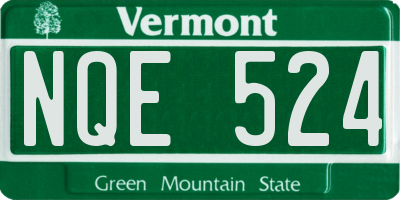 VT license plate NQE524