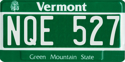 VT license plate NQE527