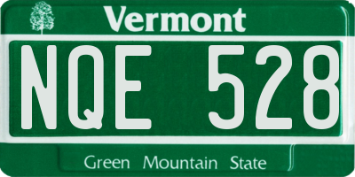 VT license plate NQE528