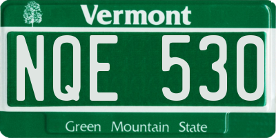 VT license plate NQE530